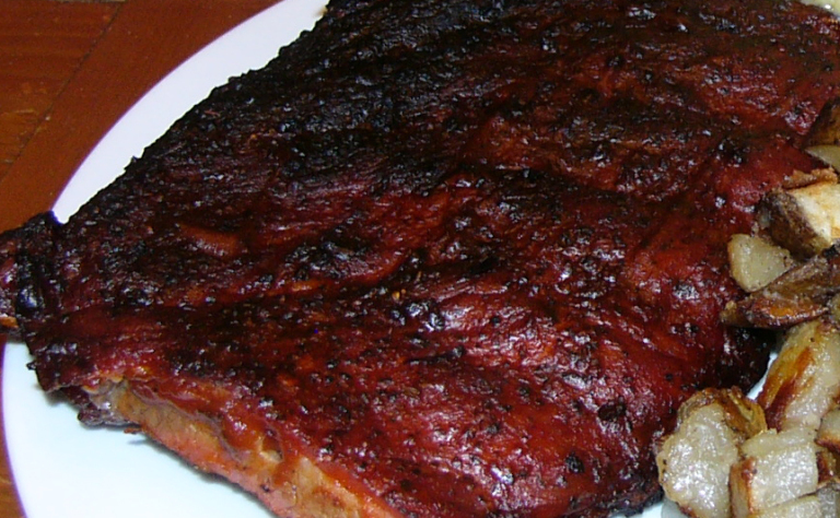 Smoked Baby-Back Pork Ribs with a Spicy Dry-Rub