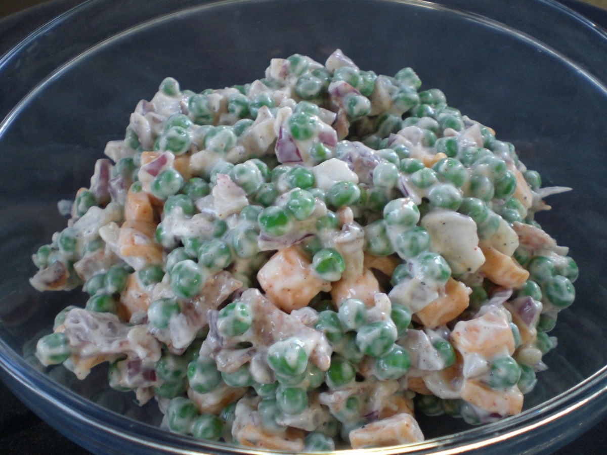 Pea and Cheddar Salad with Shallots