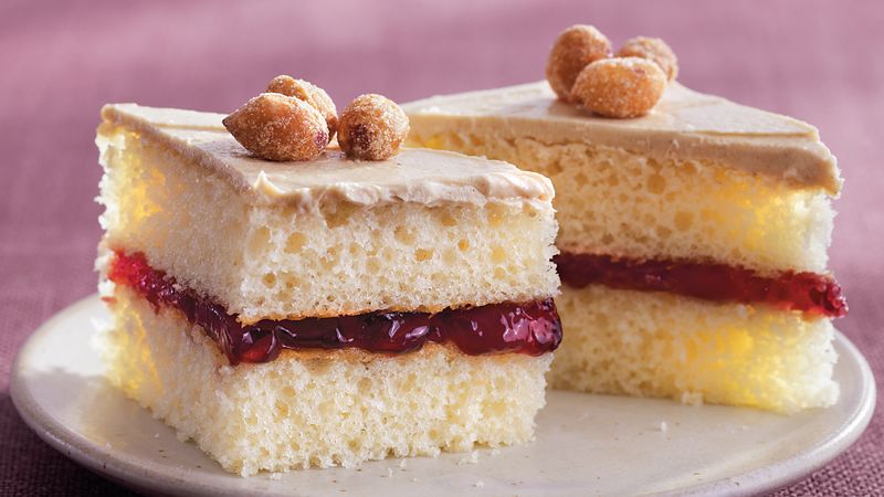 French Vanilla Peanut Butter and Jelly Cake