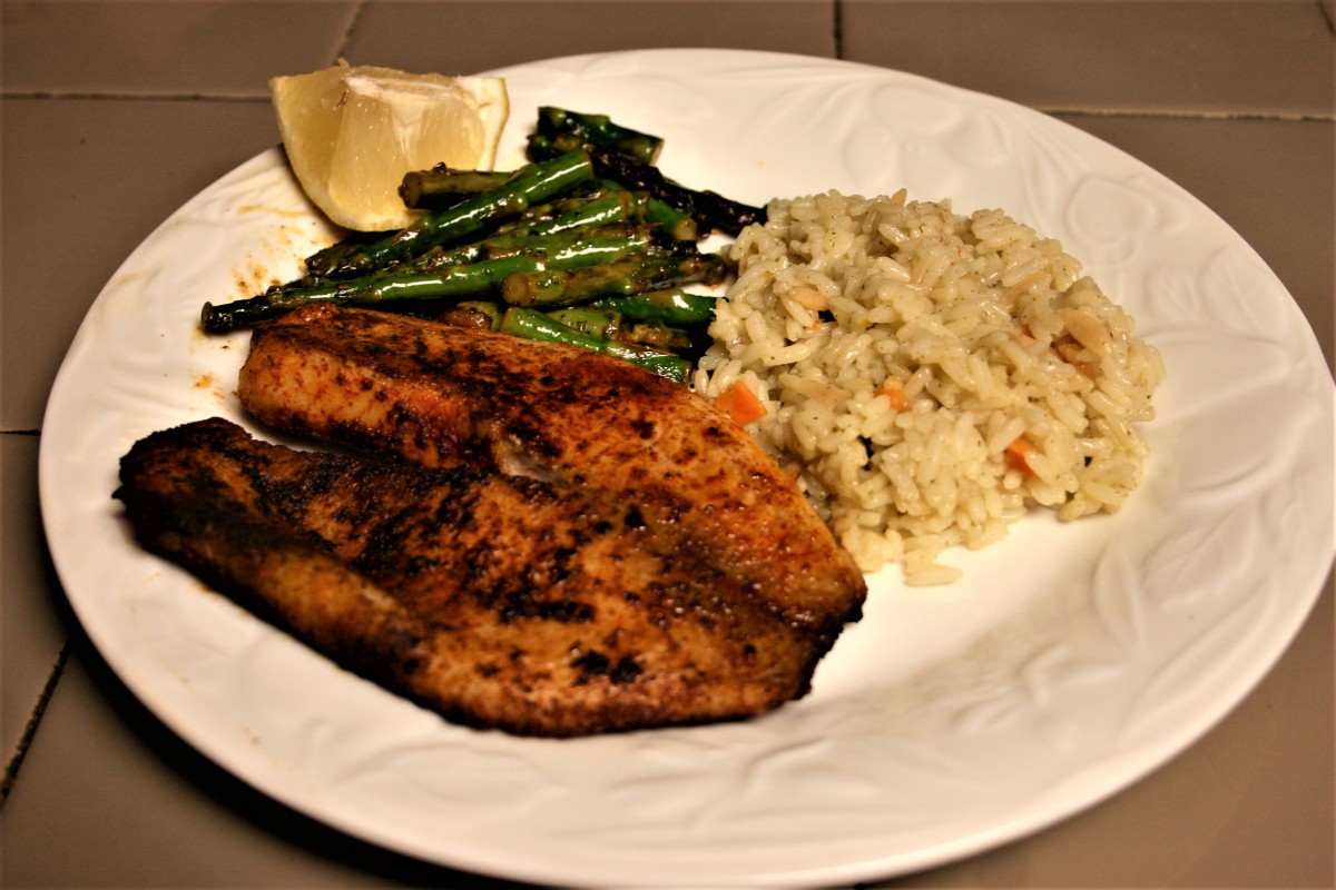 Chili-Blackened Tilapia with Asparagus